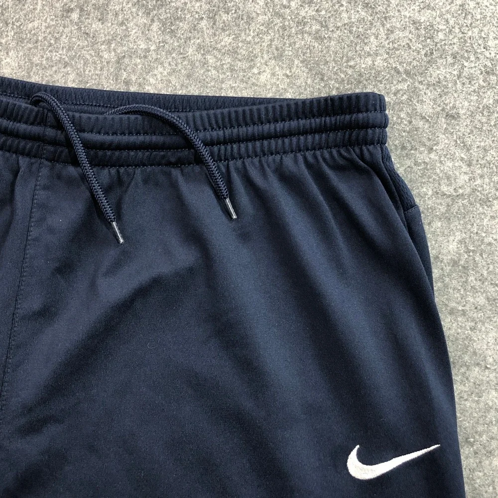 Nike Mens Track Pants Large Navy Blue Dri-FIT Ankle Zip Athletic Training Gym